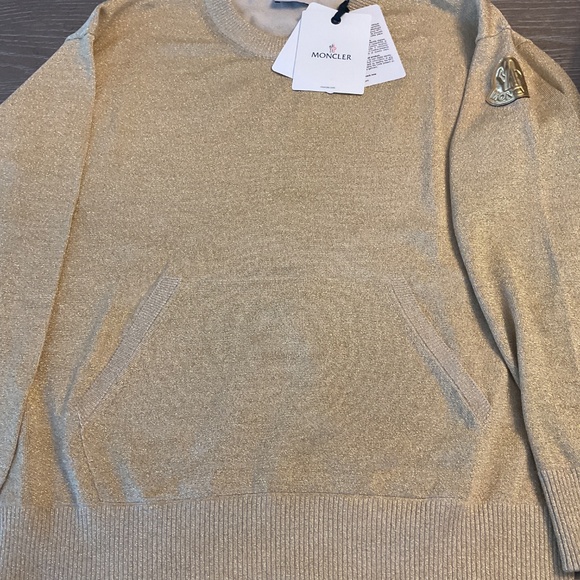 Moncler gold metallic sweater, size XL - Picture 2 of 4
